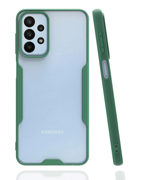 Newface Samsung Galaxy A23 4G Kılıf Platin Silikon - Yeşil