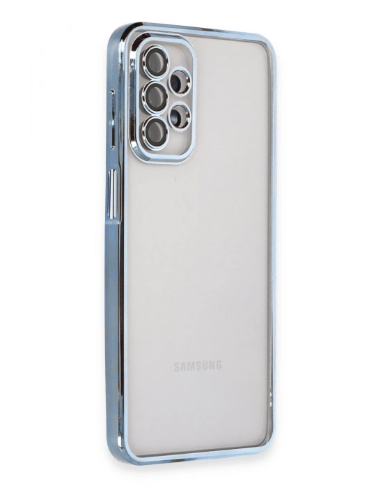 Newface Samsung Galaxy A23 4G Kılıf Razer Lensli Silikon - Açık Mavi