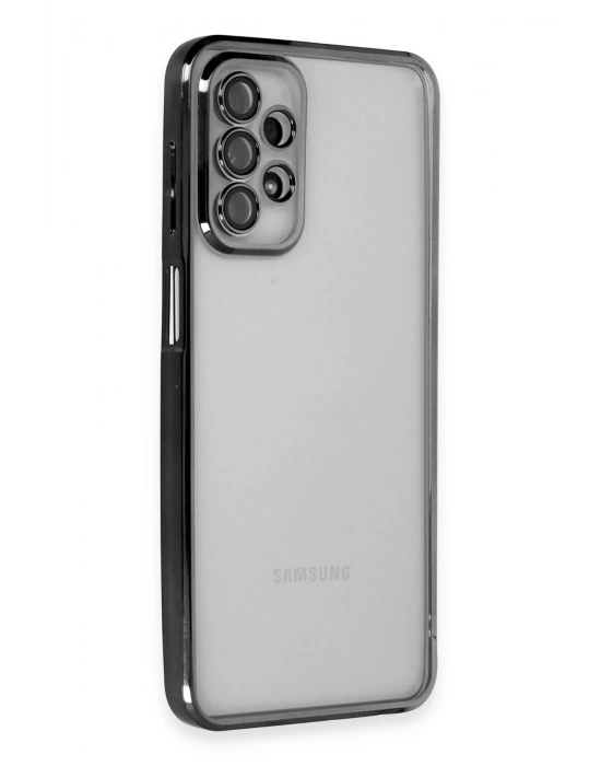 Newface Samsung Galaxy A23 4G Kılıf Razer Lensli Silikon - Siyah