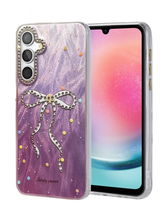 Newface Samsung Galaxy A24 4G Kılıf Blade Aynalı Desenli Kapak - Desen 1