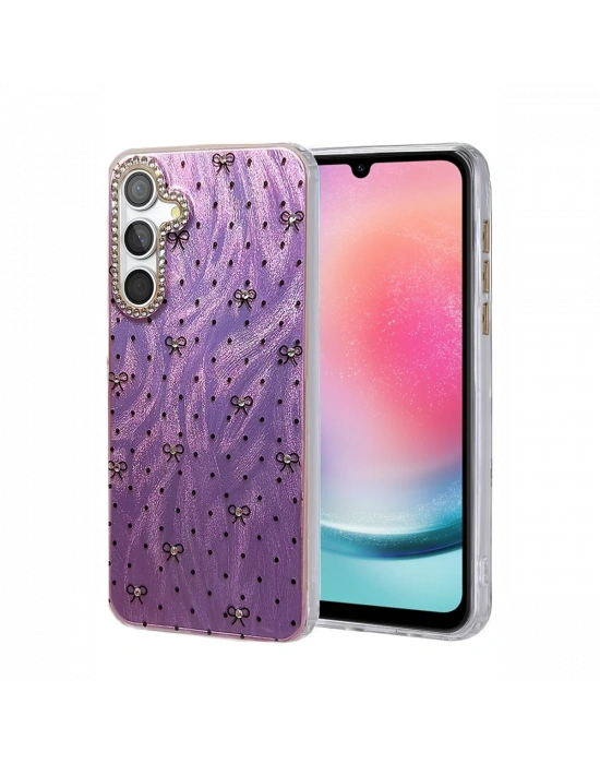 Newface Samsung Galaxy A24 4G Kılıf Blade Aynalı Desenli Kapak - Desen 2