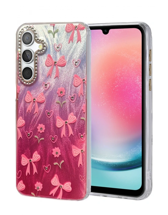 Newface Samsung Galaxy A24 4G Kılıf Blade Aynalı Desenli Kapak - Desen 3