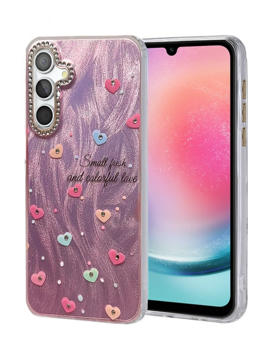 Newface Samsung Galaxy A24 4G Kılıf Blade Aynalı Desenli Kapak - Desen 8