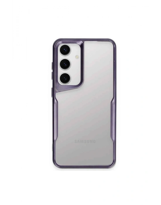 Newface Samsung Galaxy A24 4G Kılıf Boyi Silikon Kapak - Derin Mor