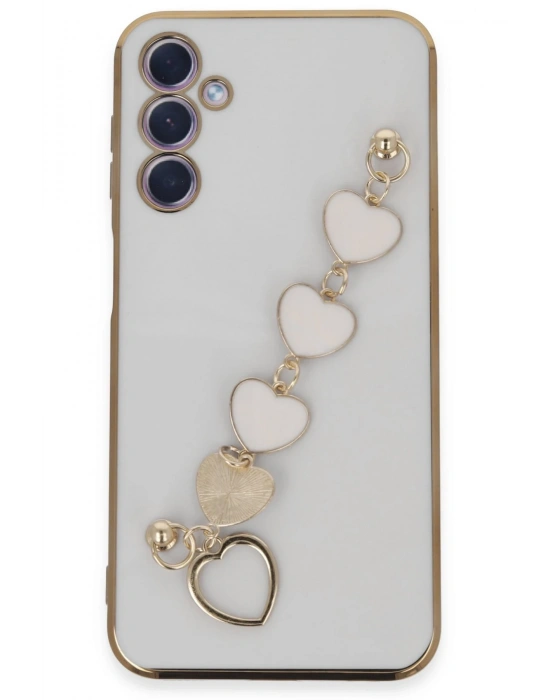 Newface Samsung Galaxy A24 4G Kılıf Esila Silikon - Beyaz