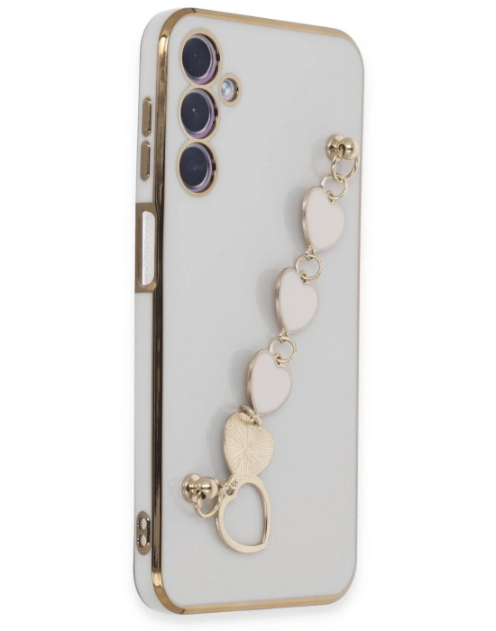 Newface Samsung Galaxy A24 4G Kılıf Esila Silikon - Beyaz