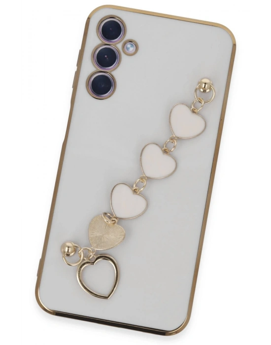 Newface Samsung Galaxy A24 4G Kılıf Esila Silikon - Beyaz