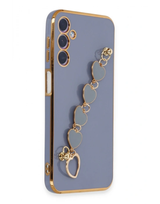 Newface Samsung Galaxy A24 4G Kılıf Esila Silikon - Gri