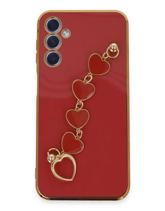 Newface Samsung Galaxy A24 4G Kılıf Esila Silikon - Kırmızı