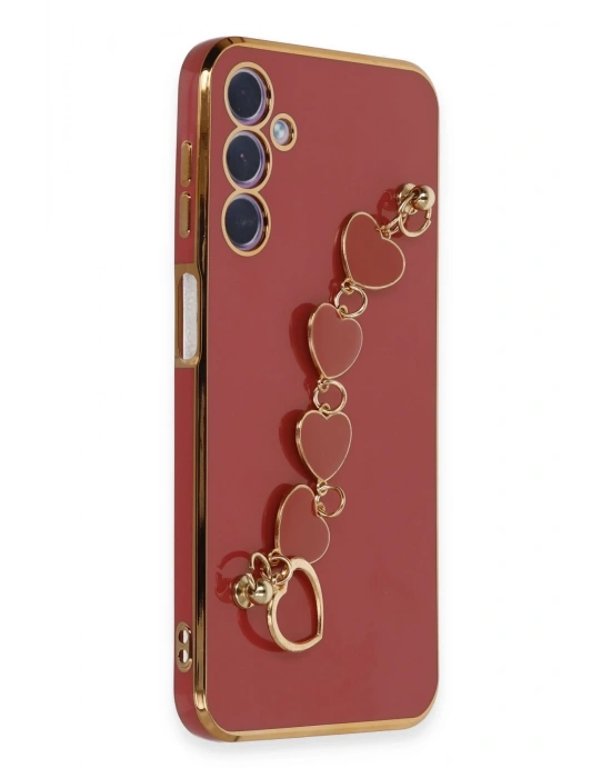 Newface Samsung Galaxy A24 4G Kılıf Esila Silikon - Kırmızı