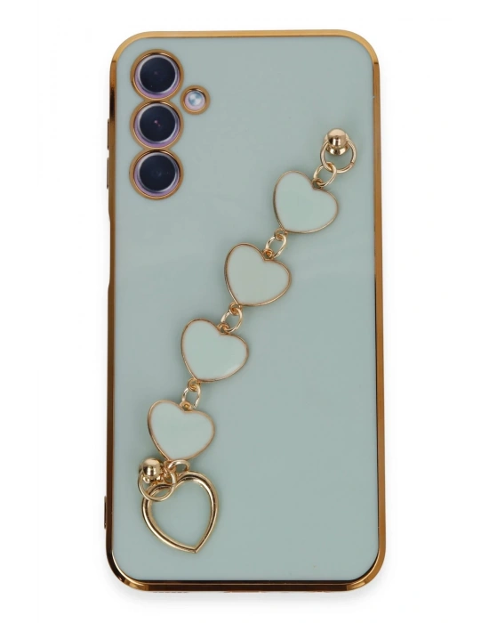 Newface Samsung Galaxy A24 4G Kılıf Esila Silikon - Su Yeşili