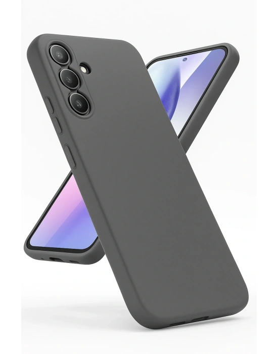 Newface Samsung Galaxy A24 4G Kılıf First Silikon - Gri