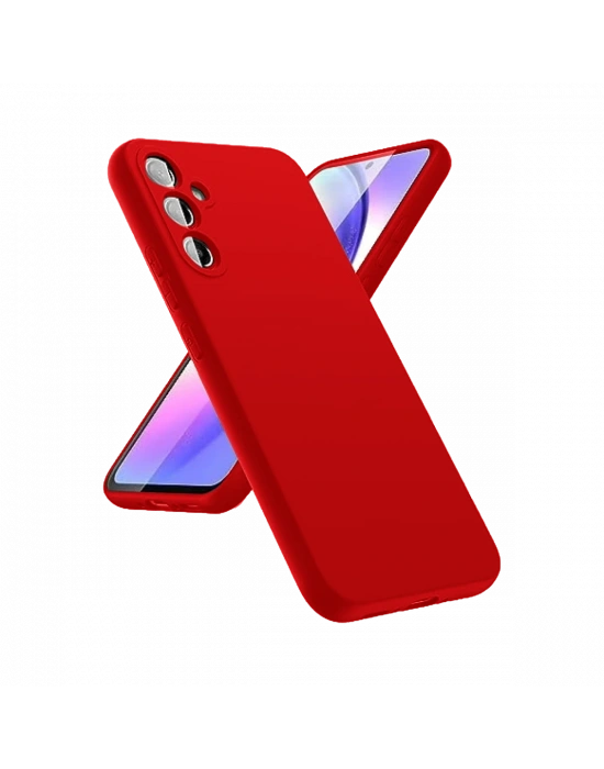 Newface Samsung Galaxy A24 4G Kılıf First Silikon - Kırmızı