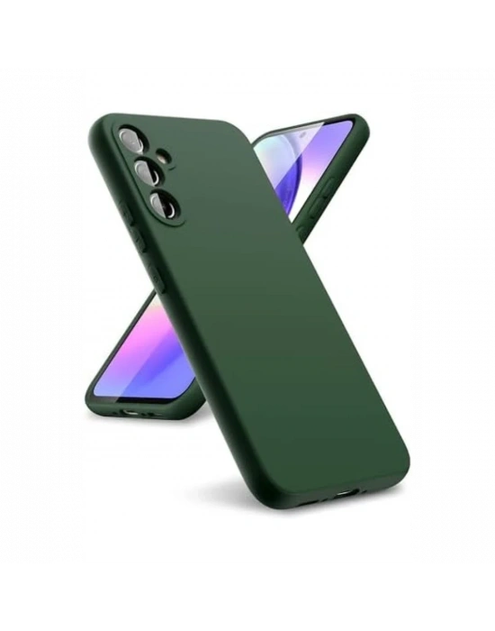 Newface Samsung Galaxy A24 4G Kılıf First Silikon - Koyu Yeşil