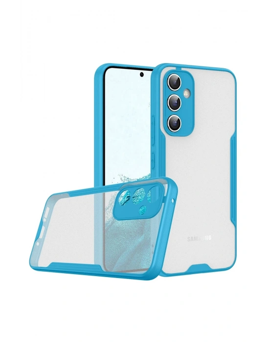 Newface Samsung Galaxy A24 4G Kılıf Platin Silikon - Mavi