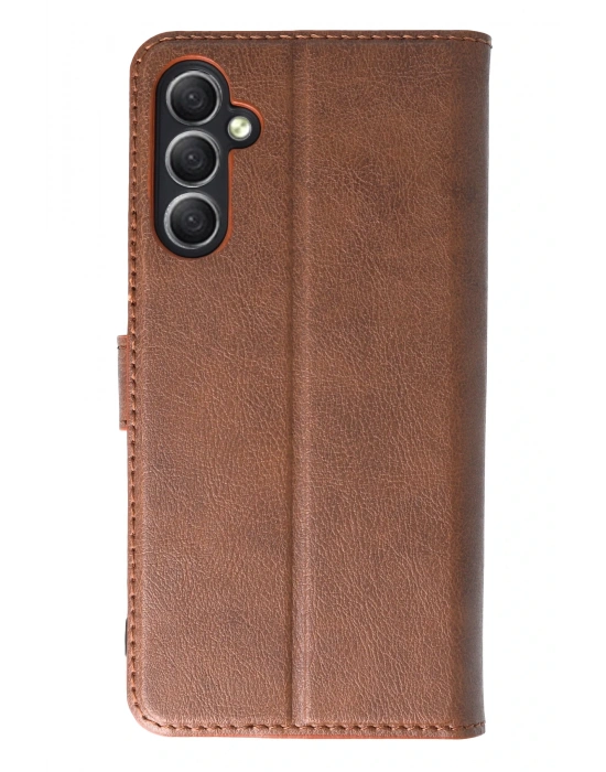 Newface Samsung Galaxy A24 4G Kılıf Trend S Plus Kapaklı Kılıf - Taba