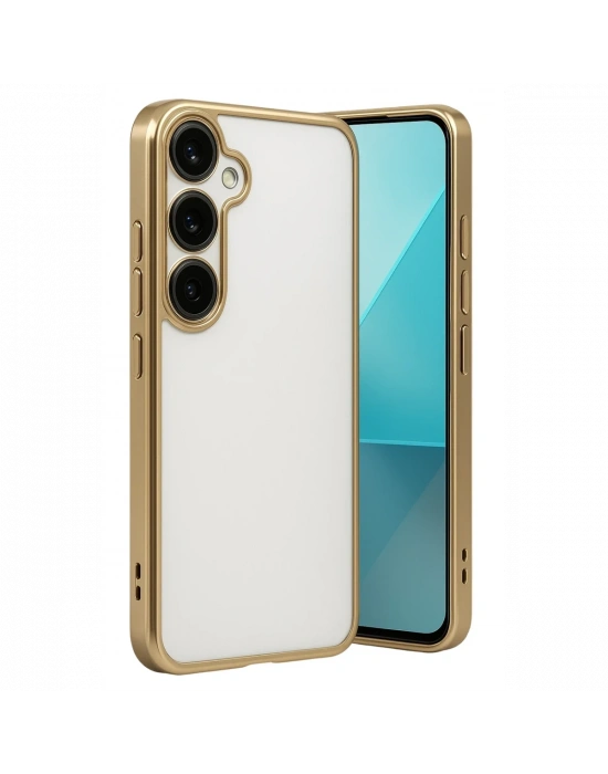 Newface Samsung Galaxy A24 4G Prime Kılıf Razer Lensli Silikon - Gold