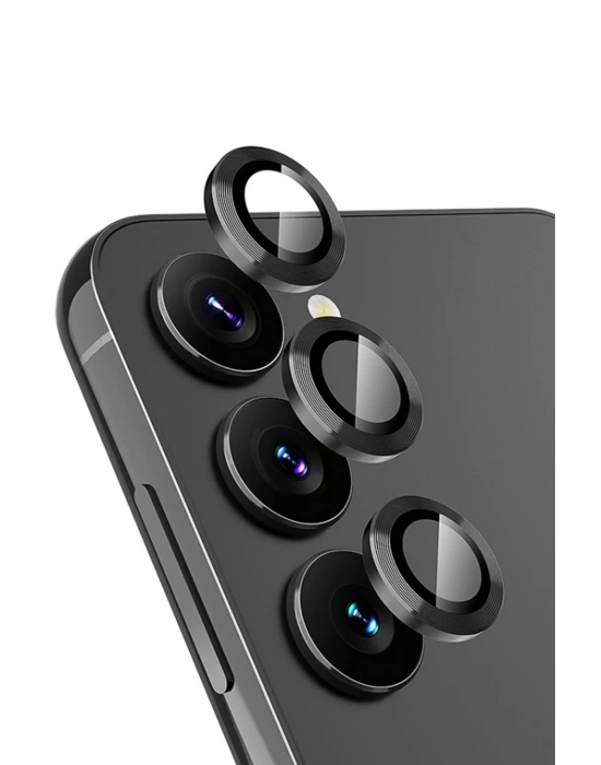 Newface Samsung Galaxy A24 4G Valdez Metal Kamera Lens - Siyah