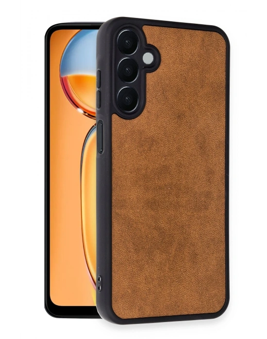 Newface Samsung Galaxy A25 5G Kılıf Aras Deri Kapak - Taba