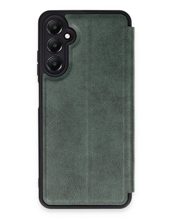 Newface Samsung Galaxy A25 5G Kılıf Flip Cover - Koyu Yeşil