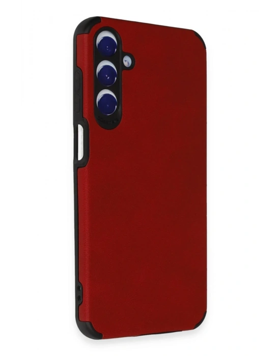 Newface Samsung Galaxy A25 5G Kılıf Loop Deri Silikon - Kırmızı