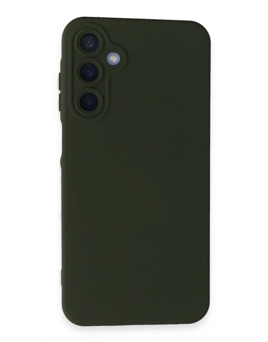 Newface Samsung Galaxy A25 5G Kılıf Nano içi Kadife Silikon - Koyu Yeşil