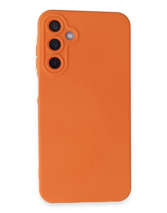 Newface Samsung Galaxy A25 5G Kılıf Nano içi Kadife Silikon - Turuncu