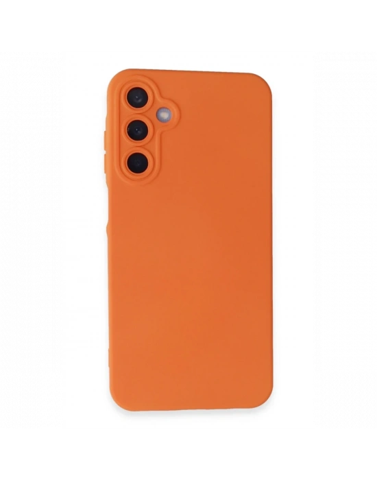 Newface Samsung Galaxy A25 5G Kılıf Nano içi Kadife Silikon - Turuncu