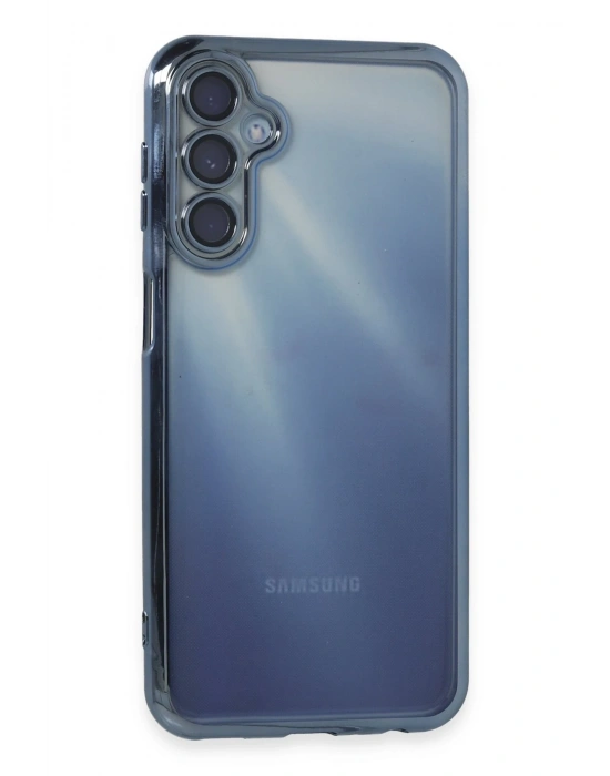 Newface Samsung Galaxy A25 5G Kılıf Razer Lensli Silikon - Açık Mavi