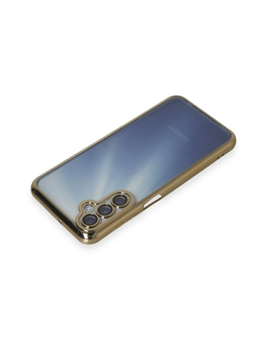 Newface Samsung Galaxy A25 5G Kılıf Razer Lensli Silikon - Gold