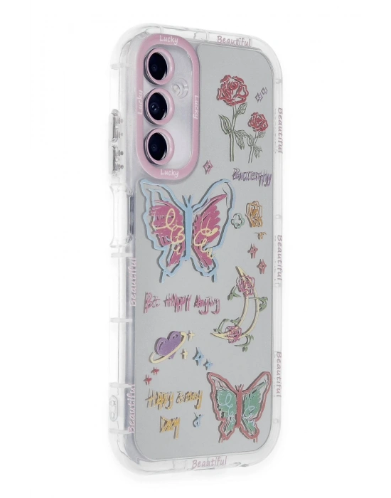 Newface Samsung Galaxy A25 5G Kılıf Reflexion Desenli Kapak - Desen 8