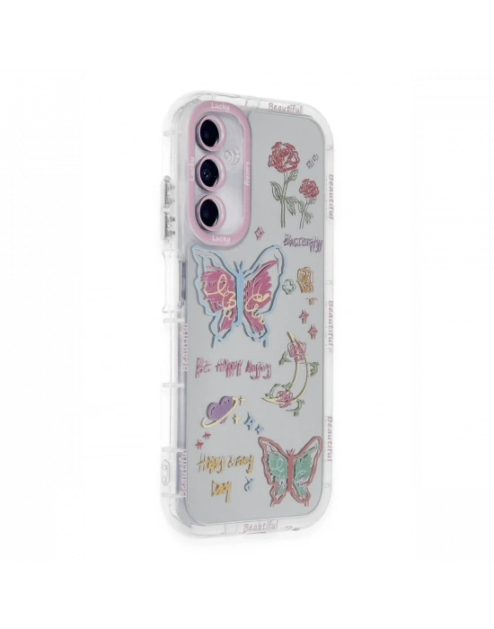 Newface Samsung Galaxy A25 5G Kılıf Reflexion Desenli Kapak - Desen 8