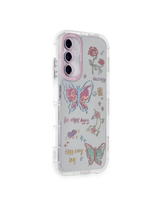 Newface Samsung Galaxy A25 5G Kılıf Reflexion Desenli Kapak - Desen 8