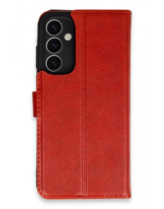 Newface Samsung Galaxy A25 5G Kılıf Trend S Plus Kapaklı Kılıf - Kırmızı