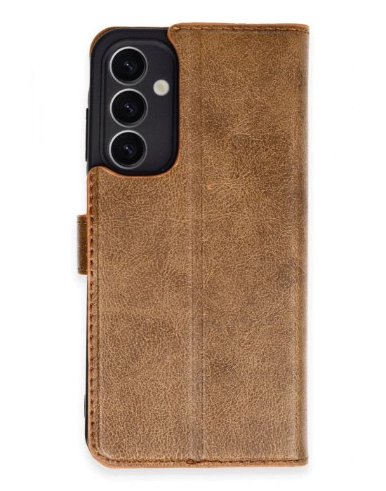 Newface Samsung Galaxy A25 5G Kılıf Trend S Plus Kapaklı Kılıf - Taba