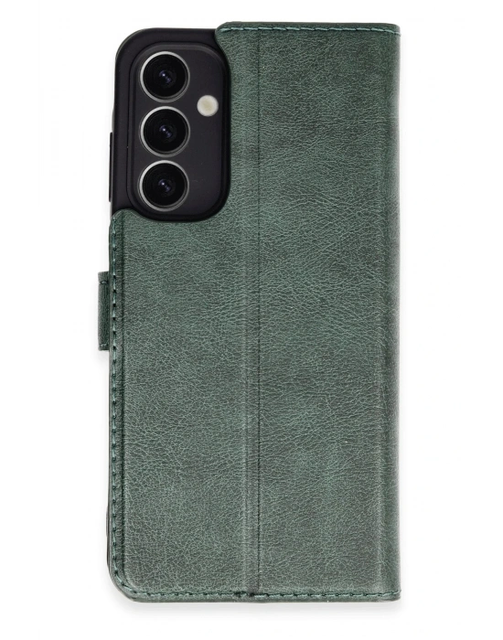 Newface Samsung Galaxy A25 5G Kılıf Trend S Plus Kapaklı Kılıf - Yeşil