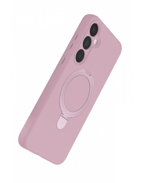 Newface Samsung Galaxy A25 5G Regal Magsafe Standlı Kapak - Açık Pembe