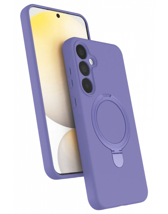 Newface Samsung Galaxy A25 5G Regal Magsafe Standlı Kapak - Lila