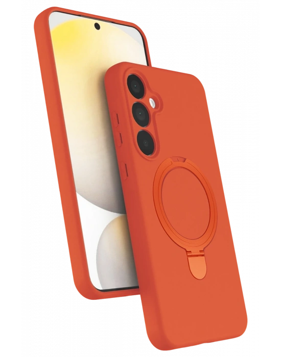 Newface Samsung Galaxy A25 5G Regal Magsafe Standlı Kapak - Turuncu