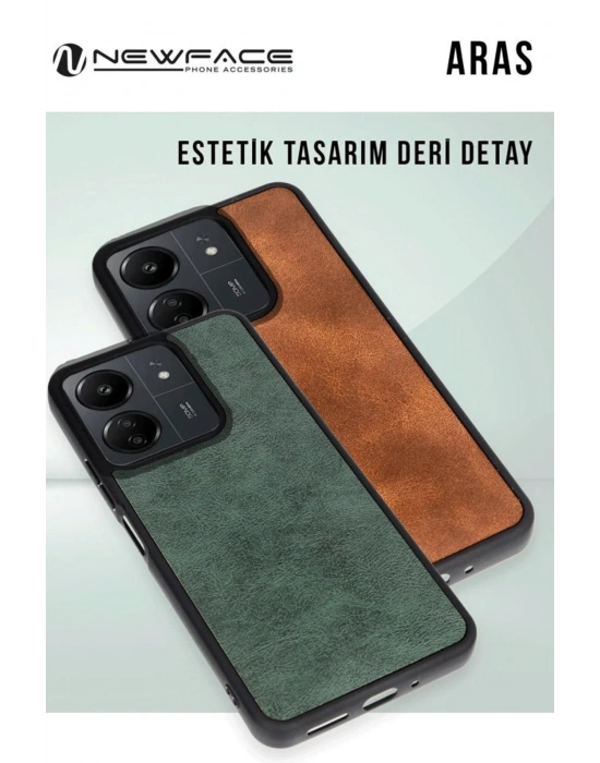 Newface Samsung Galaxy A26 Kılıf Aras Deri Kapak - Kırmızı