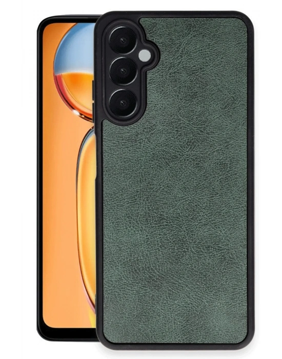 Newface Samsung Galaxy A26 Kılıf Aras Deri Kapak - Koyu Yeşil