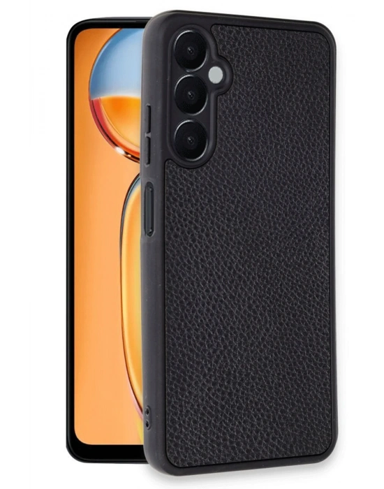 Newface Samsung Galaxy A26 Kılıf Aras Deri Kapak - Siyah