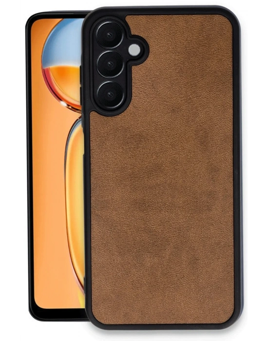 Newface Samsung Galaxy A26 Kılıf Aras Deri Kapak - Taba