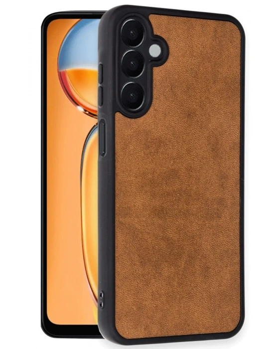 Newface Samsung Galaxy A26 Kılıf Aras Deri Kapak - Taba