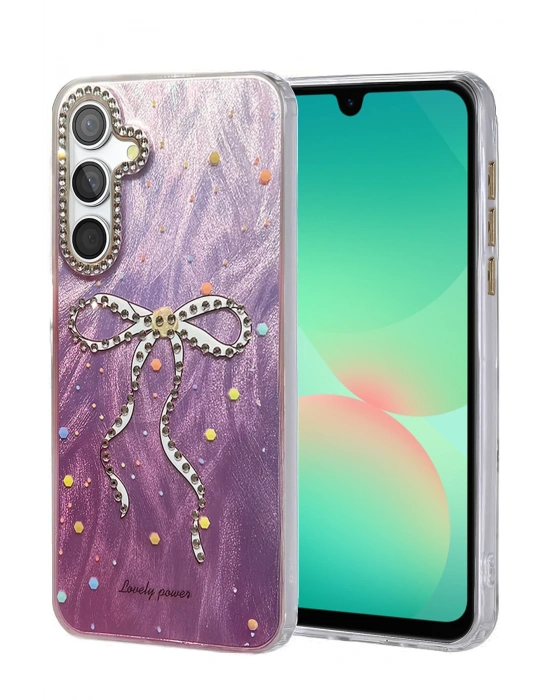 Newface Samsung Galaxy A26 Kılıf Blade Aynalı Desenli Kapak - Desen 1