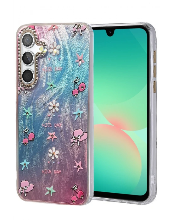 Newface Samsung Galaxy A26 Kılıf Blade Aynalı Desenli Kapak - Desen 4