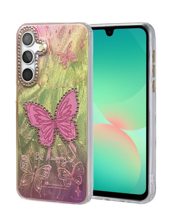 Newface Samsung Galaxy A26 Kılıf Blade Aynalı Desenli Kapak - Desen 5