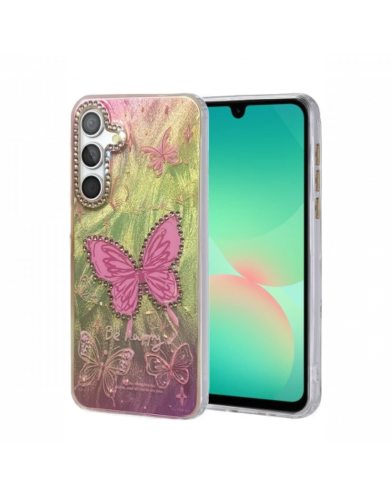 Newface Samsung Galaxy A26 Kılıf Blade Aynalı Desenli Kapak - Desen 5