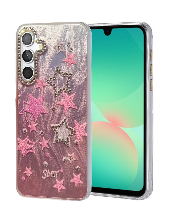 Newface Samsung Galaxy A26 Kılıf Blade Aynalı Desenli Kapak - Desen 7