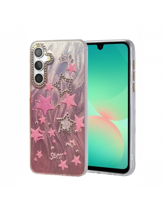 Newface Samsung Galaxy A26 Kılıf Blade Aynalı Desenli Kapak - Desen 7